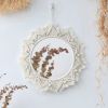 1pc, Boho Macrame Round Mirror - Woven Wall Hanging for Apartment, Home, Bedroom, Living Room Decor