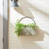 Large Rectangle Galvanized Wall Planter - Rustic Hanging Plant Holder