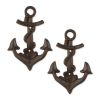 Nautical Anchor Wall Hook Set with Rope - Pack of 2