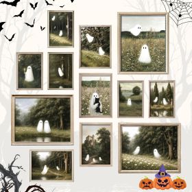 97 Decor Cute Ghost Pictures Wall Decor Vintage Halloween Wall Art Aesthetic