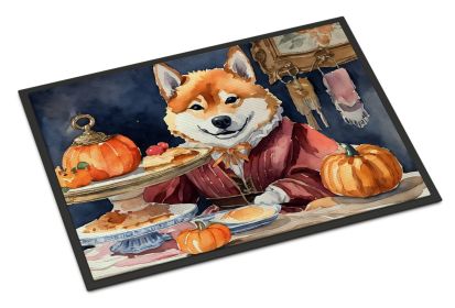 NEW Shiba Inu Fall Kitchen Pumpkins Doormat Front Door Mat Indoor Outdoor Rugs for Entryway, Non Slip Washable Low Pile, 18H X 27W