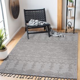 LOOM & LUXE Collection 5X7 White/White /Traditional Indoor/Outdoor Area Rug