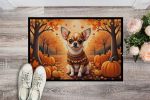 NEW Chihuahua Fall Doormat Front Door Mat Indoor Outdoor Rugs for Entryway, Non Slip Washable Low Pile, 18H X 27W