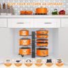 Pot Organizer Rack 8 Tiers Pots and Pans Organizer, Pot Lid Organizer for Kitchen Cabinet Cookware Organizers and Storage,Upgraded