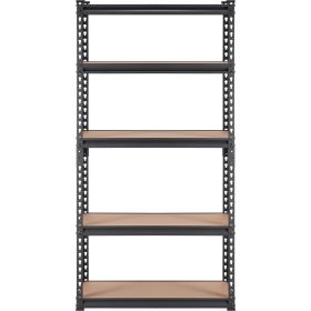 VEVOR Storage Shelving Unit, 5-Tier Adjustable, 2000 lbs Capacity, Heavy Duty Garage Shelves Metal Organizer Utility Rack, Black (Default: Default)