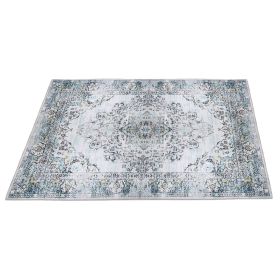 Vintage Area Rug Modern Non Slip Carpet Boho Low Pile Soft Rug Waterproof Machine Washable Rug for Living Room Bedroom Kitchen Dining Room Under (Color: Type 1, size: 6_9ft)